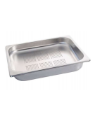 Bacinella contenitore GN 1/2 in acciaio inox con fondo forato - mm 325x265x40h