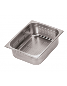 Bacinella contenitore GN 1/2 in acciaio inox con fondo e lati forati - mm 325x265x65h