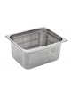 Bacinella contenitore GN 1/2 in acciaio inox con fondo e lati forati - mm 325x265x150h