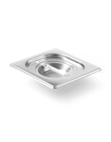 Coperchio in acciaio inox per bacinelle GN 1/6 - mm 176x160