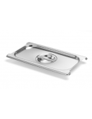 Coperchio in acciaio inox per bacinelle GN 1/3 con spacchi maniglie - mm 325x180