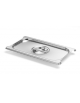 Coperchio in acciaio inox per bacinelle GN 1/3 con spacchi maniglie  - mm 325x180