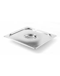 Coperchio in acciaio inox per bacinelle GN 2/3 con spacco mestolo - mm 353x320