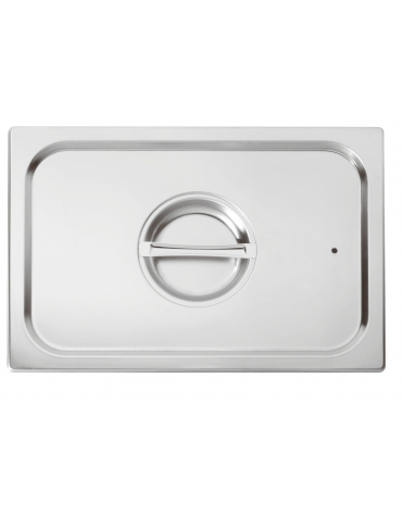 Coperchio in acciaio inox per bacinelle GN 1/1 con guarnizione in silicone - mm 530x325