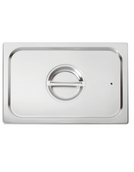 Coperchio in acciaio inox per bacinelle GN 1/1 con guarnizione in silicone - mm 530x325