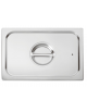 Coperchio in acciaio inox per bacinelle GN 1/1 con guarnizione in silicone - mm 530x325