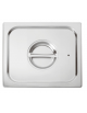 Coperchio in acciaio inox per bacinelle GN 2/3 con guarnizione in silicone - mm 353x320
