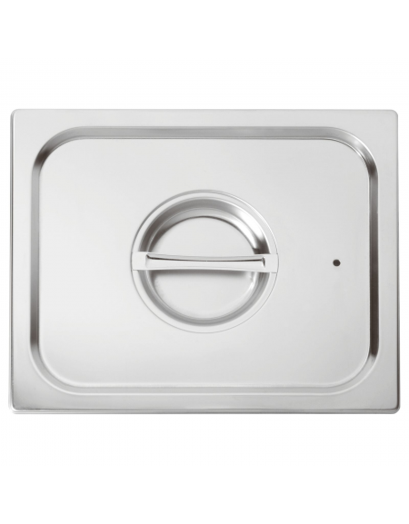 Coperchio in acciaio inox per bacinelle GN 1/2 con guarnizione in silicone - mm 325x265