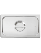 Coperchio in acciaio inox per bacinelle GN 1/3 con guarnizione in silicone