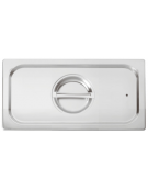 Coperchio in acciaio inox per bacinelle GN 1/4 con guarnizione in silicone - mm 265x160