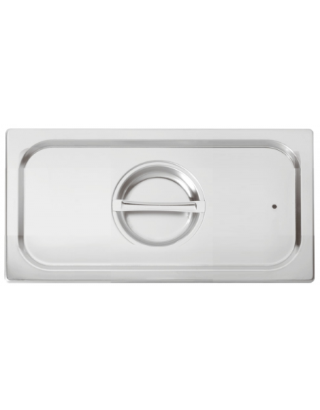 Coperchio in acciaio inox per bacinelle GN 1/3 con guarnizione in silicone