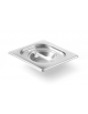 Coperchio in acciaio inox per bacinelle GN 1/6 con guarnizione in silicone - mm 176x160