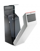 Cestino per la raccolta differenziata per medicinali, colore bianco, in acciaio da tassellare - cm 40,5x44,5x119,2h