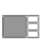 Teglia GN 2/3 in acciaio inox - mm 353x320x20h