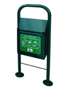 Cestino per la raccolta deiezioni canine da Lt 30 con dispenser per sacchetti igienici incluso - cm 42x180h