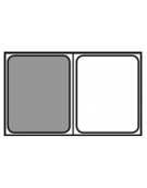 Teglia GN 1/2 in acciaio inox con rivestimento antiaderente - mm 325x265x20h