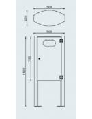 Cestino per deiezioni canine in acciaio zincato e verniciato - Da tassellare - cm 50x25x110h