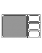 Teglia GN 2/3 in alluminio - mm 353x320x40h