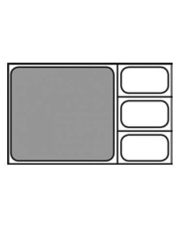 Teglia GN 2/3 in alluminio - mm 353x320x40h