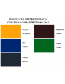 Cestone per la raccolta differenziata a 1 settore in acciaio con doghe in legno di pino - cm 45x45x100h