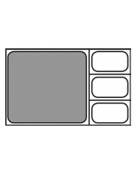 Teglia GN 2/3 in alluminio con rivestimento antiaderente - mm 353x320x40h