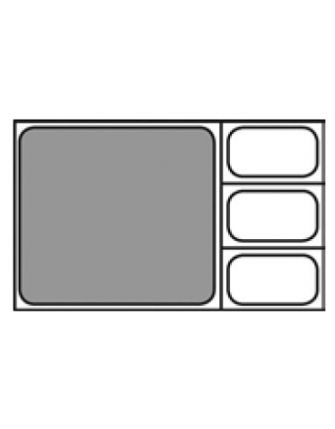 Teglia GN 2/3 in alluminio con rivestimento antiaderente - mm 353x320x65h