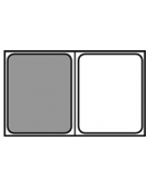 Teglia GN 1/2 in alluminio con rivestimento antiaderente - mm 325x265x20h