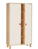 ARMADIO PER SCUOLA IN LEGNO A DUE ANTE COLORATE CM 105x41x190h - CONFORME AI CAM