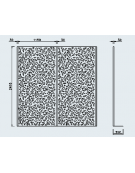 Barriera modulare per isola ecologica, in lamiera zincata - da tassellare - pannello interasse da cm 100