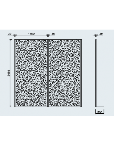 Barriera modulare per isola ecologica, in lamiera zincata - da tassellare - pannello interasse da cm 100