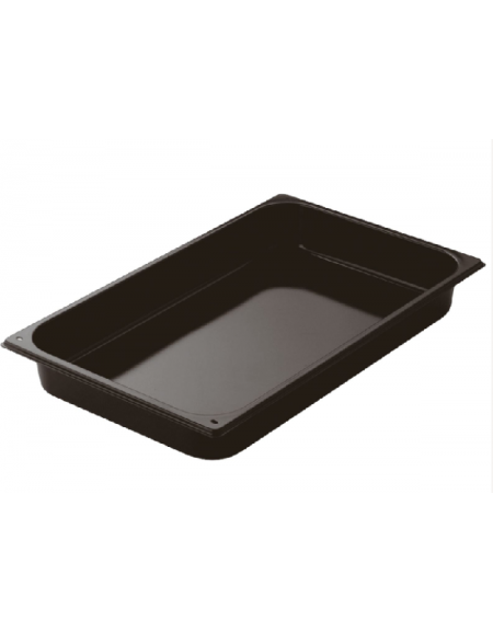 Teglia GN 1/1 smaltata in acciaio - capacità litri 5 - mm 530x325x40h