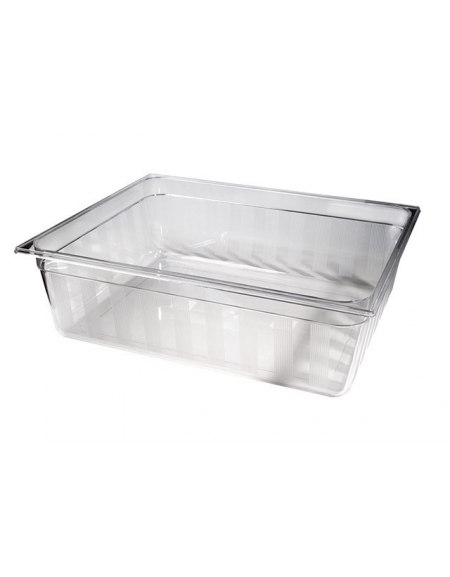 Bacinella contenitore GN 2/1 in policarbonato - capacità lt. 52 - mm 650x530x200h