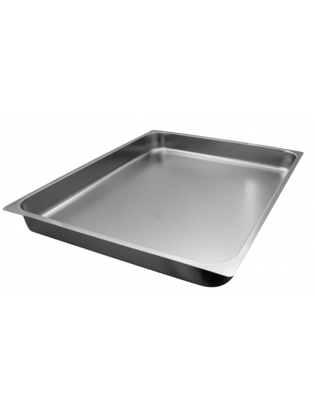Teglia GN 2/1 in acciaio inox - mm 650x530x65h