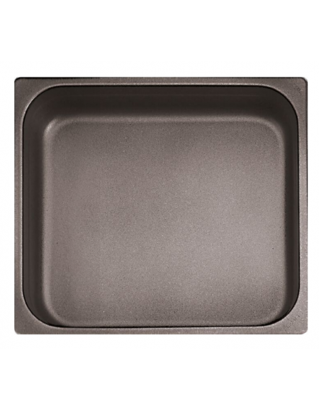 Teglia GN 2/3 in alluminio con rivestimento antiaderente - mm 353x320x40h