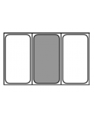 Bacinella contenitore GN 1/3 in policarbonato - capacità lt. 3,6 - mm 325x180x100h