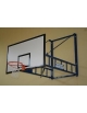 Impianto basket accostabile a parete con tabelloni in legno - sbalzo cm. 320