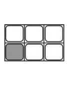 Bacinella contenitore GN 1/6 in policarbonato - capacità lt. 1 - mm 176x160x65h