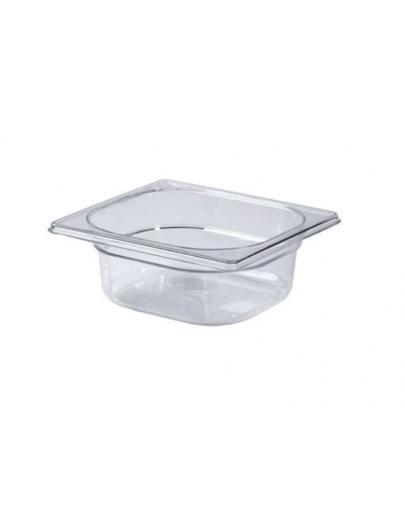 Bacinella contenitore GN 1/6 in policarbonato - capacità lt. 1 - mm 176x160x65h
