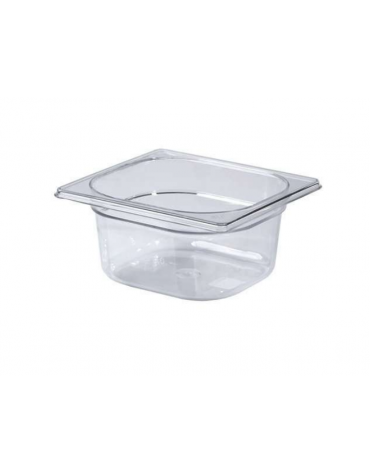 Bacinella contenitore GN 1/6 in policarbonato - capacità lt. 1,5 - mm 176x160x100h