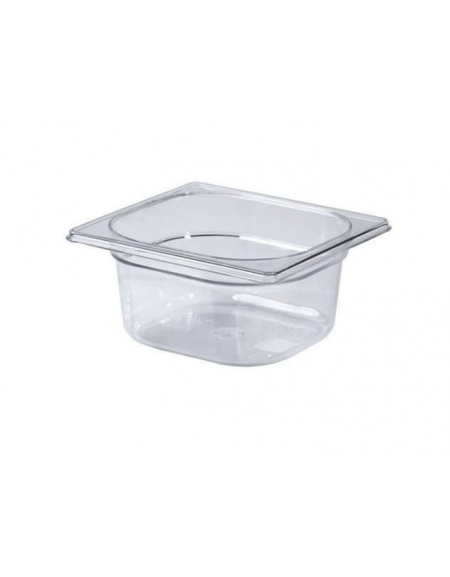 Bacinella contenitore GN 1/6 in policarbonato - capacità lt. 1,5 - mm 176x160x100h