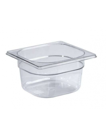 Bacinella contenitore GN 1/6 in policarbonato - capacità lt. 2,2 - mm 176x160x150h