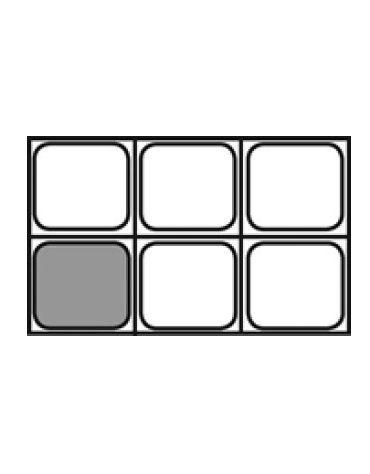 Bacinella contenitore GN 1/6 in policarbonato - capacità lt. 3,4 - mm 176x160x200h