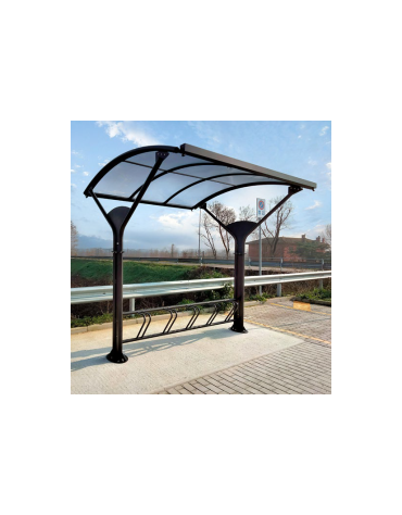 Portabici bifacciale in acciaio zincato e verniciato, 10 posti - cm lunghezza 235 - cod. DN35533