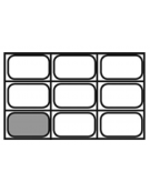 Bacinella contenitore GN 1/9 in policarbonato - capacità lt. 0,6 - mm 176x110x65h