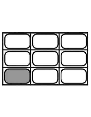 Bacinella contenitore GN 1/9 in policarbonato - capacità lt. 0,6 - mm 176x110x65h