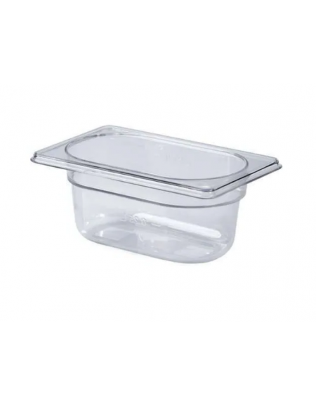 Bacinella contenitore GN 1/9 in policarbonato - capacità lt. 0,6 - mm 176x110x65h