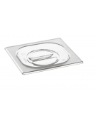 Coperchio per bacinelle GN 1/6 in policarbonato con traversino - mm 176x160