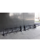 Portabici 4 posti realizzato completamente in acciaio zincato e verniciato. Da tassellare - cm 213x70,2h