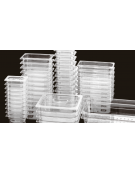 Bacinella contenitore GN 2/1 in Tritan trasparente, privo di BPA - capacità Lt. 55,5 - mm 650x530x200h