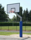 Impianto basket monotubolare con piastra - Sbalzo cm 165